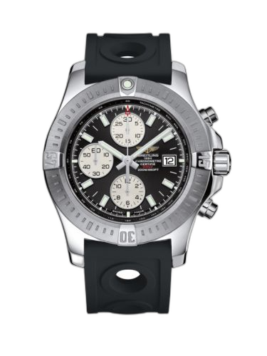 [A1338811/BD83/227S/A20S.1] Colt Chronograph Automatic Stainless Steel / Volcano Black / Rubber / Pin