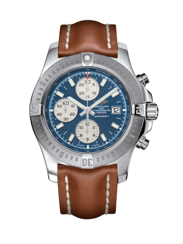 [A1338811/C914/434X/A20D.1] Colt Chronograph Automatic Stainless Steel / Mariner Blue / Calf / Folding