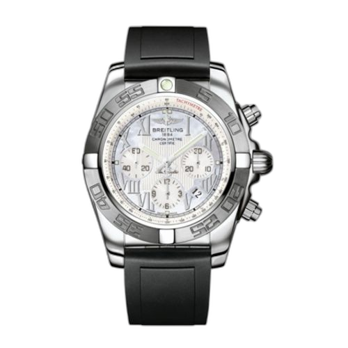 [AB011011/A691/131S] Chronomat 44 Stainless Steel / MOP - Roman / Rubber