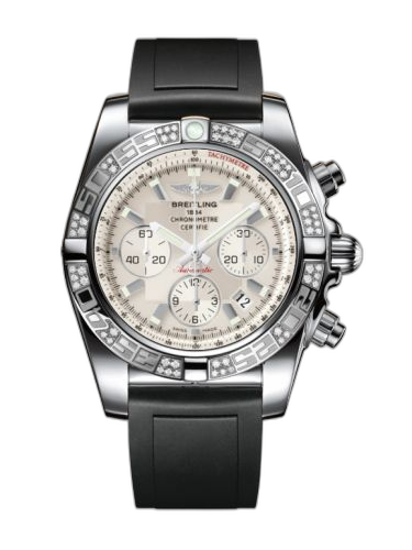 [AB0110AA.G684.131S] Chronomat 44 Stainless Steel / Diamond / Sierra Silver / Rubber