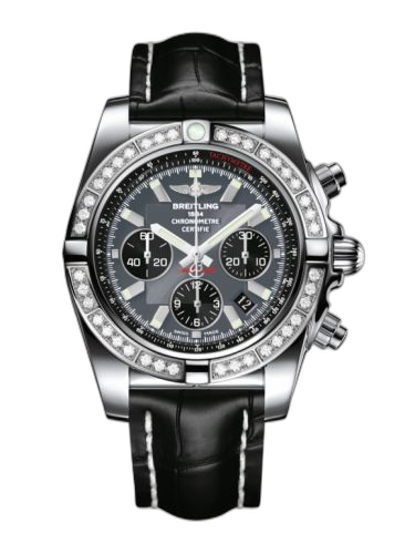 [AB011053.F546.743P] Chronomat 44 Stainless Steel / Diamond / Blackeye Gray / Croco