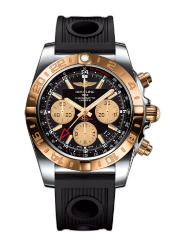 [CB042012.BB86.200S] Chronomat 44 GMT Stainless Steel / Rose Gold / Onyx Black / Rubber