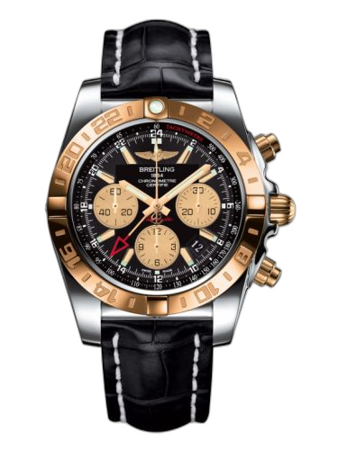 [CB042012.BB86.743P] Chronomat 44 GMT Stainless Steel / Rose Gold / Onyx Black / Croco
