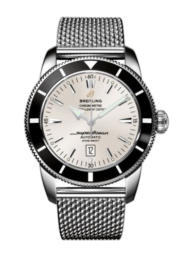 [A1732024.G642.152A] Superocean Heritage 46 Stainless Steel / Black / Stratus Silver / Milanese