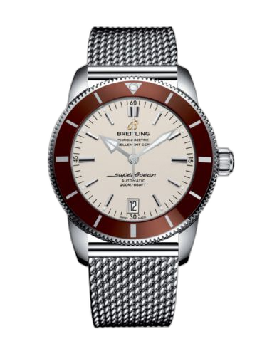 [AB201033.G827.154A] Superocean Heritage II 42 Stainless Steel / Bronze / Silver / Milanese