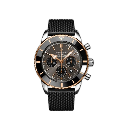 [UB01621A1M1S1] Superocean Heritage II B01 Chronograph 44 Stainless Steel / Red Gold / Grey