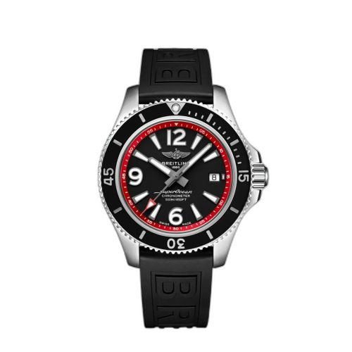 [A17366D71B2S1] Superocean 42 Stainless Steel / Black - Red / eComm
