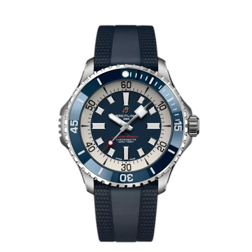 [A17378E71C1S1] SuperOcean Automatic 46 Stainless Steel / Blue / Rubber