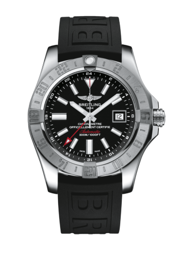 [A32390111B1S1] Avenger II GMT Stainless Steel / Volcano Black / Rubber / Folding