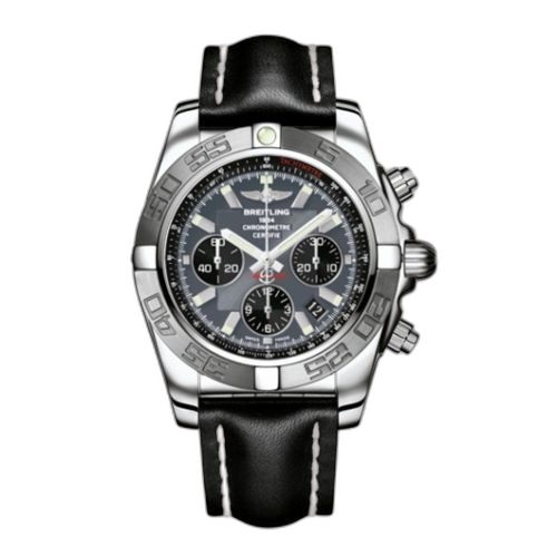 [AB011011/F546/435X] Chronomat 44 Stainless Steel / Grey / Calf