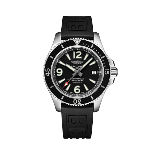 [A17366021B1S2] Superocean 42 Stainless Steel / Black / Rubber / Folding