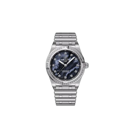 [A72310531G1A1] Chronomat 28 Stainless Steel - Diamond / Black MOP