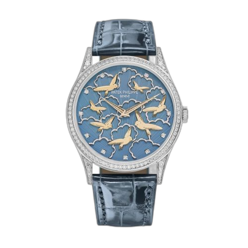 [5077/101G-010] Calatrava 5077G Pictures in Relief / Birds and Clouds