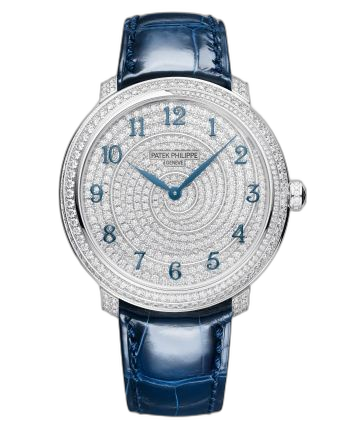 [4978/400G-001] Calatrava Diamond Ribbon Joaillerie 4978 White Gold / Blue