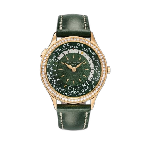 [7130R-014] World Time 7130 White Gold / Blue