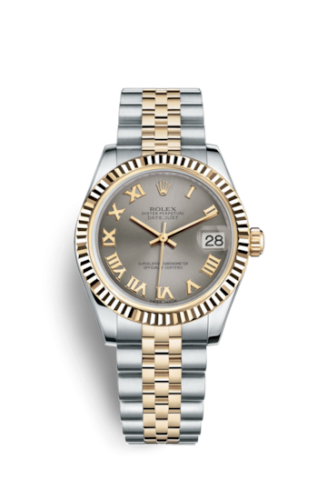 [178273-0089] Datejust 31 Rolesor Yellow Fluted / Jubilee / Steel Roman