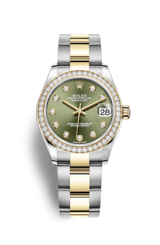 [278383rbr-0029] Datejust 31 Stainless Steel / Yellow Gold / Diamond / Olive - Diamond / Oyster