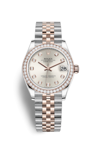 [278381rbr-0016] Datejust 31 Stainless Steel/ Rose Gold / Diamond / Silver - Diamond / Jubilee