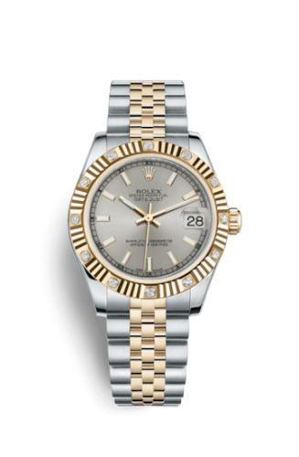 [178313-0013] Datejust 31 Rolesor Yellow Fluted Diamond / Jubilee / Silver