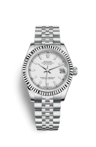 [178274-0008] Datejust 31 Stainless Steel Fluted / Jubilee / White