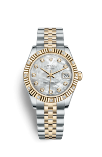 [178313-0035] Datejust 31 Rolesor Yellow Fluted Diamond / Jubilee / MOP