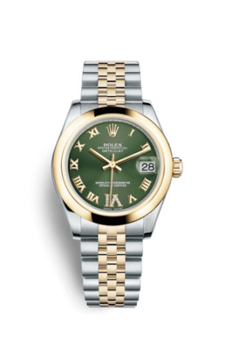 [178243-0079] Datejust 31 Rolesor Yellow Domed / Jubilee / Olive Roman