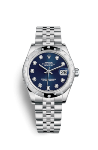 [178344-0061] Datejust 31 Stainless Steel Domed Diamond / Jubilee / Blue - Diamond