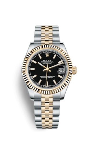 [178273-0019] Datejust 31 Rolesor Yellow Fluted / Jubilee / Black