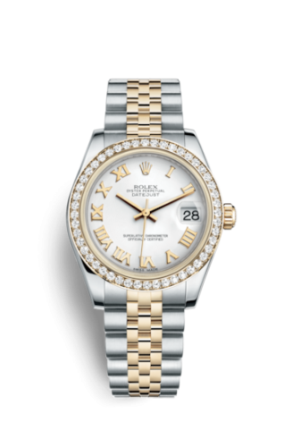 [178383-0012] Datejust 31 Rolesor Yellow Diamond / Jubilee / White Roman
