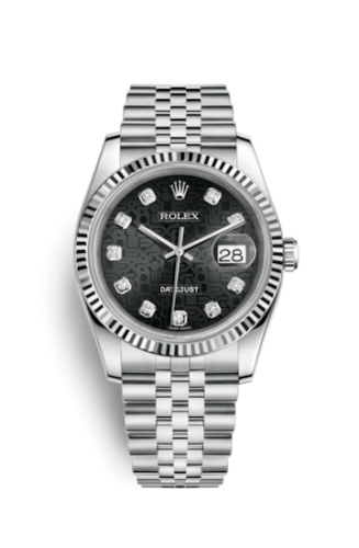 [116234-0079] Datejust 36 Stainless Steel Fluted / Jubilee / Black Computer