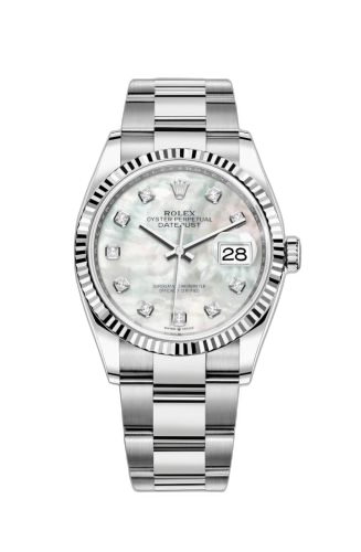 [126234-0020] Datejust 36 Stainless Steel / Fluted / MOP-Diamond / Oyster