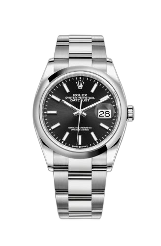 [126200-0004] Datejust 36 Stainless Steel / Domed / Black / Oyster