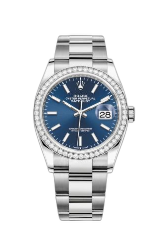 [126284RBR-0010] Datejust 36 Stainless Steel / Diamond / Blue / Oyster