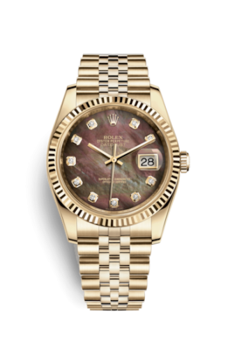 [116238-0057] Datejust 36 Yellow Gold Fluted / Jubilee / Black MOP