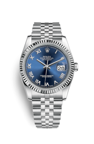 [116234-0141] Datejust 36 Stainless Steel Fluted / Jubilee / Blue Roman
