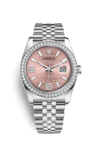 [116244-0036] Datejust 36 Stainless Steel Diamond / Jubilee / Pink Wave