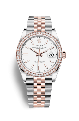 [126281RBR-0005] Datejust 36 Stainless Steel / Everose / Diamond / White / Jubilee