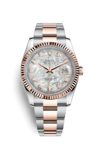 [116231-0079] Datejust 36 Rolesor Everose Fluted / Oyster / MOP