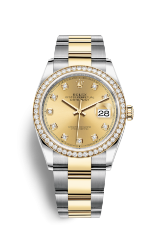 [126283RBR-0004] Datejust 36 Stainless Steel / Yellow Gold / Diamond / Champagne Diamond / Oyster