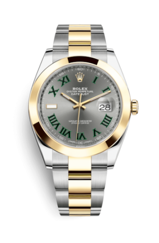 [126303-0019] Datejust 41 Rolesor Yellow Smooth / Oyster / Slate - Roman