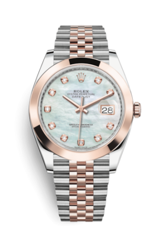 [126301-0014] Datejust 41 Rolesor Everose Smooth / Jubilee / MOP - Diamond