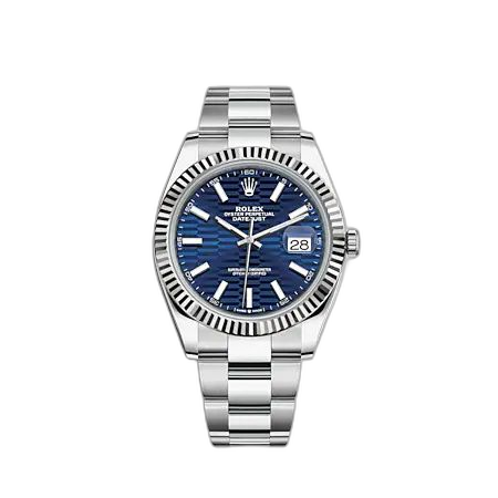 [126334-0031] Datejust 41 Stainless Steel - Fluted / Blue - Fluted / Oyster