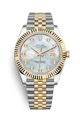 [126333-0018] Datejust 41 Rolesor Yellow Fluted / Jubilee / MOP - Diamond