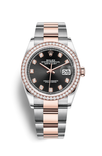 [126281RBR-0008] Datejust 36 Stainless Steel / Everose / Diamond / Black Diamond / Oyster