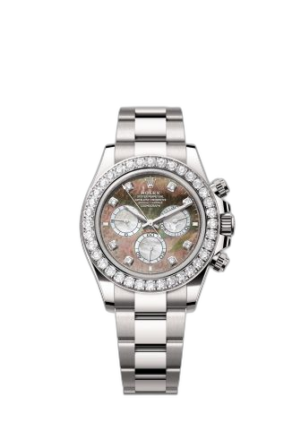 [126579RBR-0001 (aka: m126579rbr-0001)] Cosmograph Daytona White Gold - Diamond / Reverse Panda MOP - Diamond / Oyster