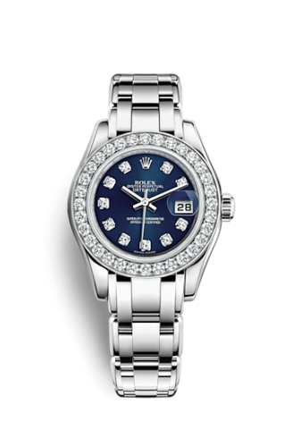 [80299-0029] Datejust Pearlmaster 29 White Gold Diamond / Blue Diamond