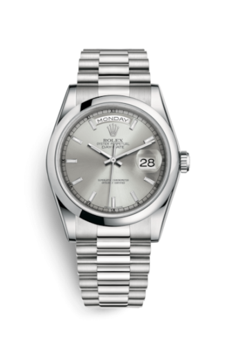[118206-0039] Day-Date 36 Platinum Domed / President / Silver