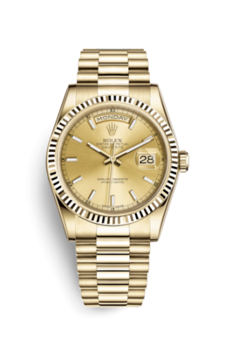 [118238-0103] Day-Date 36 Yellow Gold Fluted / President / Champagne