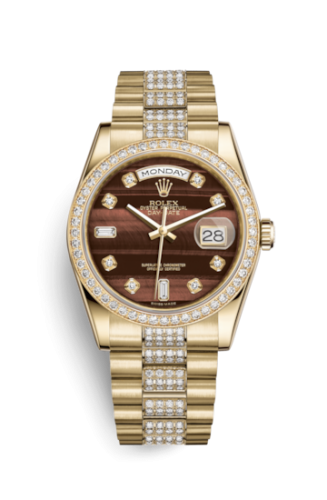 [118348-0155] Day-Date 36 Yellow Gold Diamonds / President Diamonds / Bull's Eye