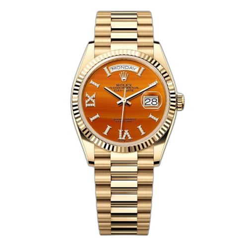 [128238-0088] Day-Date 36 Yellow Gold - Fluted / Carnelian / President